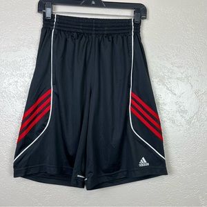 5‎ for $30 Adidas men elastic waist athletic black red shorts size small